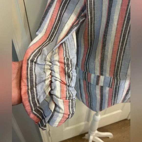 🖤”Laundry By Shelli Segal” NWT Multicolor Striped Blazer w/ Pockets - Picture 10 of 15